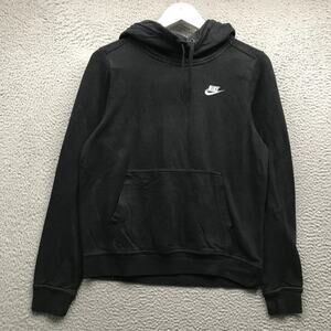 Nike 853928-010 NSW Funnel Neck Fleece Sweatshirt Hoodie Womens Small Black
